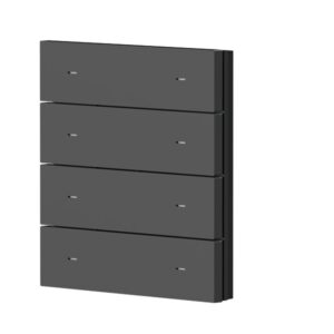 4-fach Wippe Kunststoff schwarz für iONprime PB KNX Theben 9080076