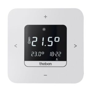 Digital-Uhrenthermostat, Wochenprogramm, Batterieversion, App-Bedienung möglich Theben 8119200