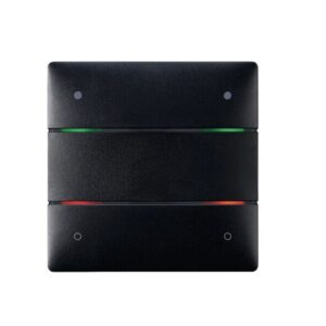 LUXORliving-Tastsensor mit 4 Tasten und 4 Status-LEDs, integrierter Temperatursensor, Farbe schwarz Theben 4801414