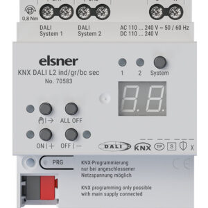 KNX-Schnittstelle zur DALI-Lichtsteuerung (KNX-DALI-Gateway) für Tunable White, Lichtfarbsteuerung, Lichtszenen Elsner 70583