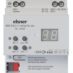 KNX-Schnittstelle zur DALI-Lichtsteuerung (KNX-DALI-Gateway) für Tunable White, Lichtfarbsteuerung, Lichtszenen Elsner 70584